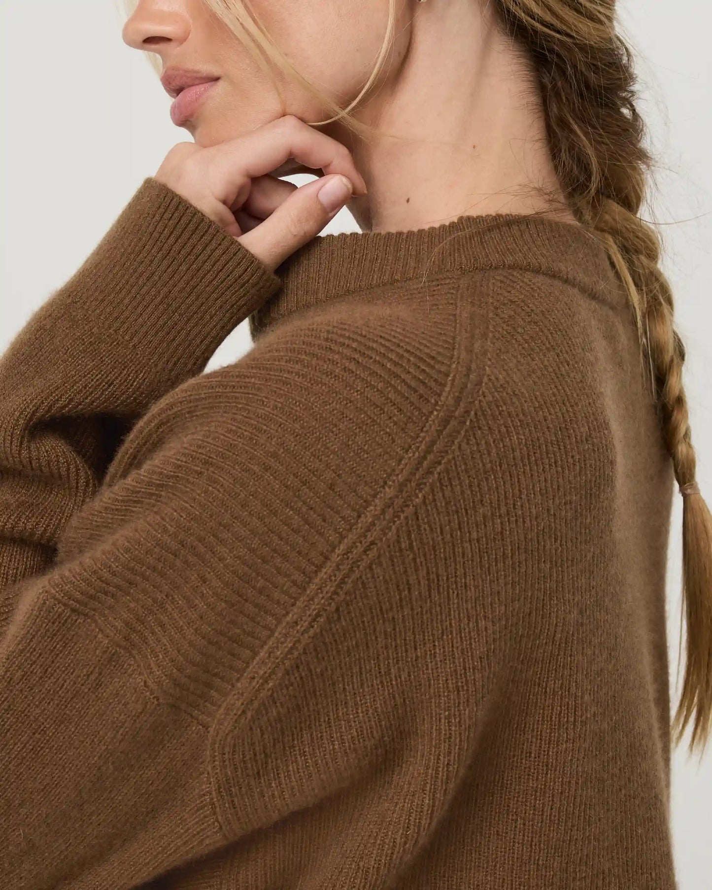 Émilie Cashmere Oversized Rib Crew