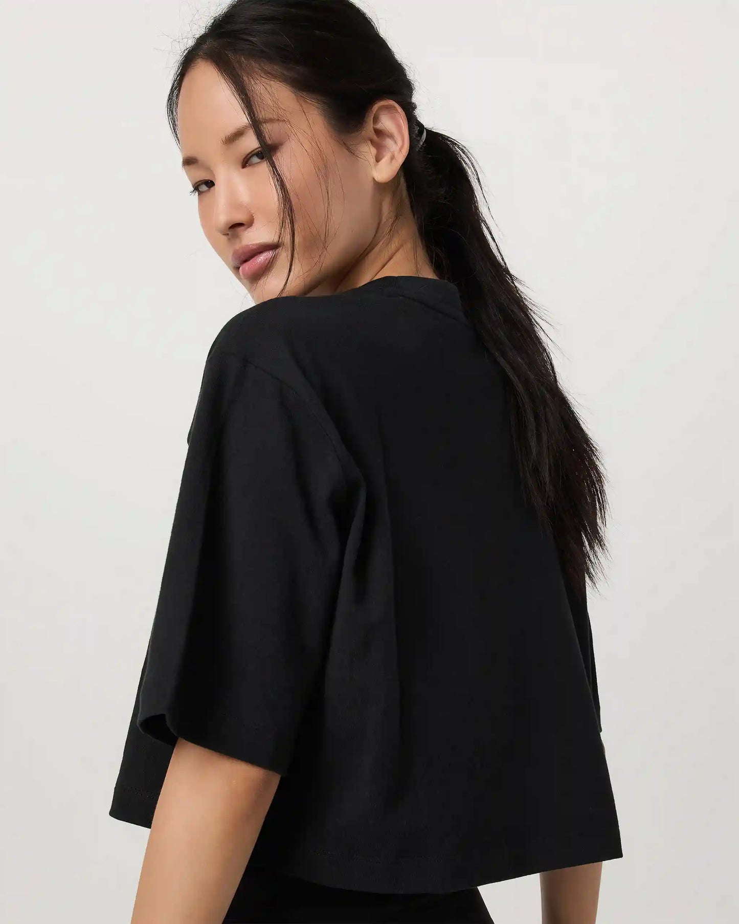 Short Sleeve Heavyweight Crop Cotton Tee