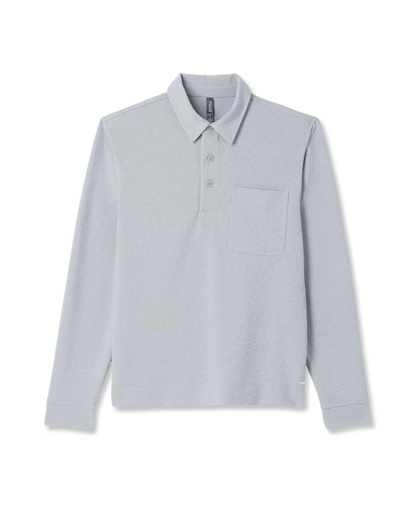 Long Sleeve Waffle Polo