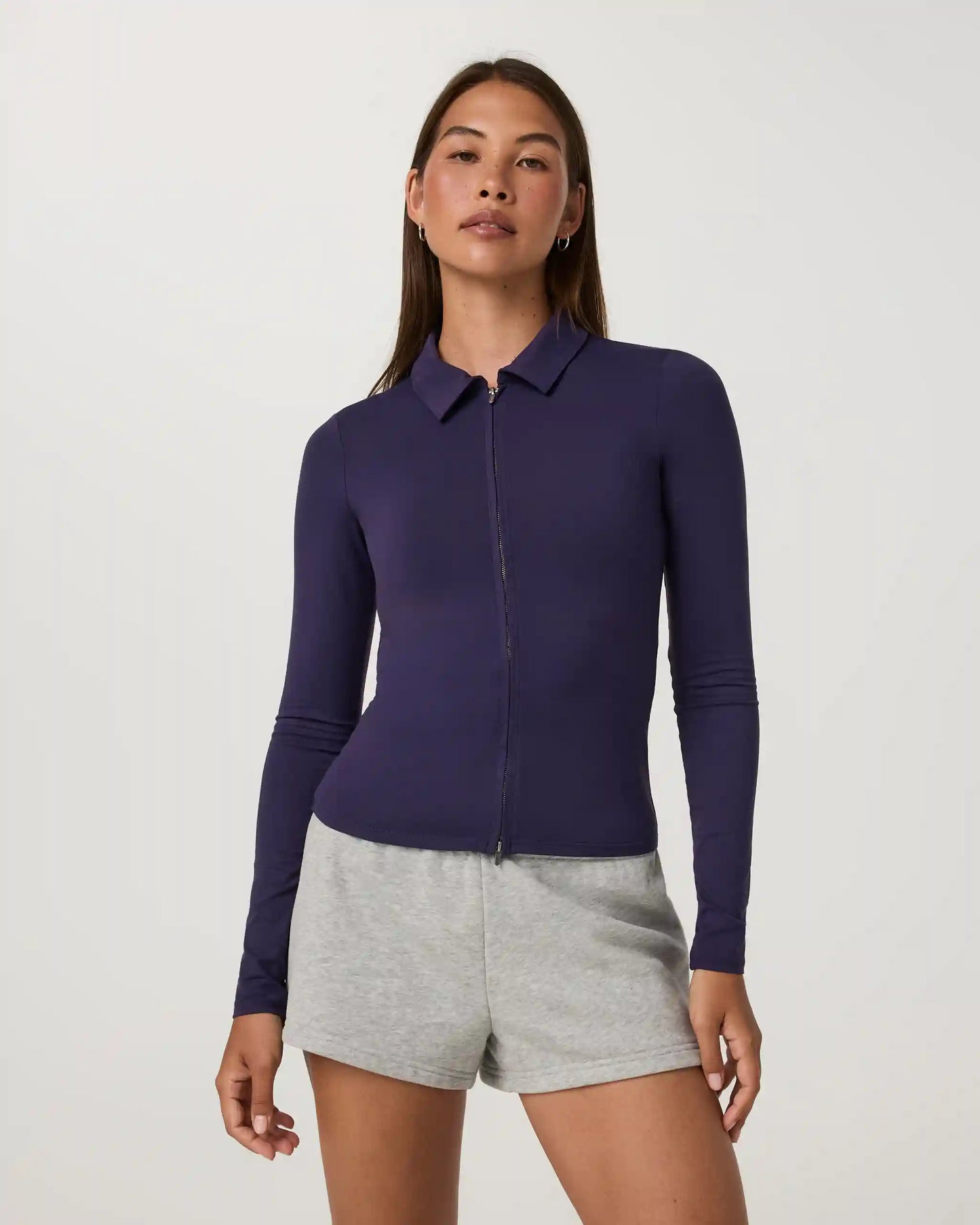 Long Sleeve Halo Double Zip Top