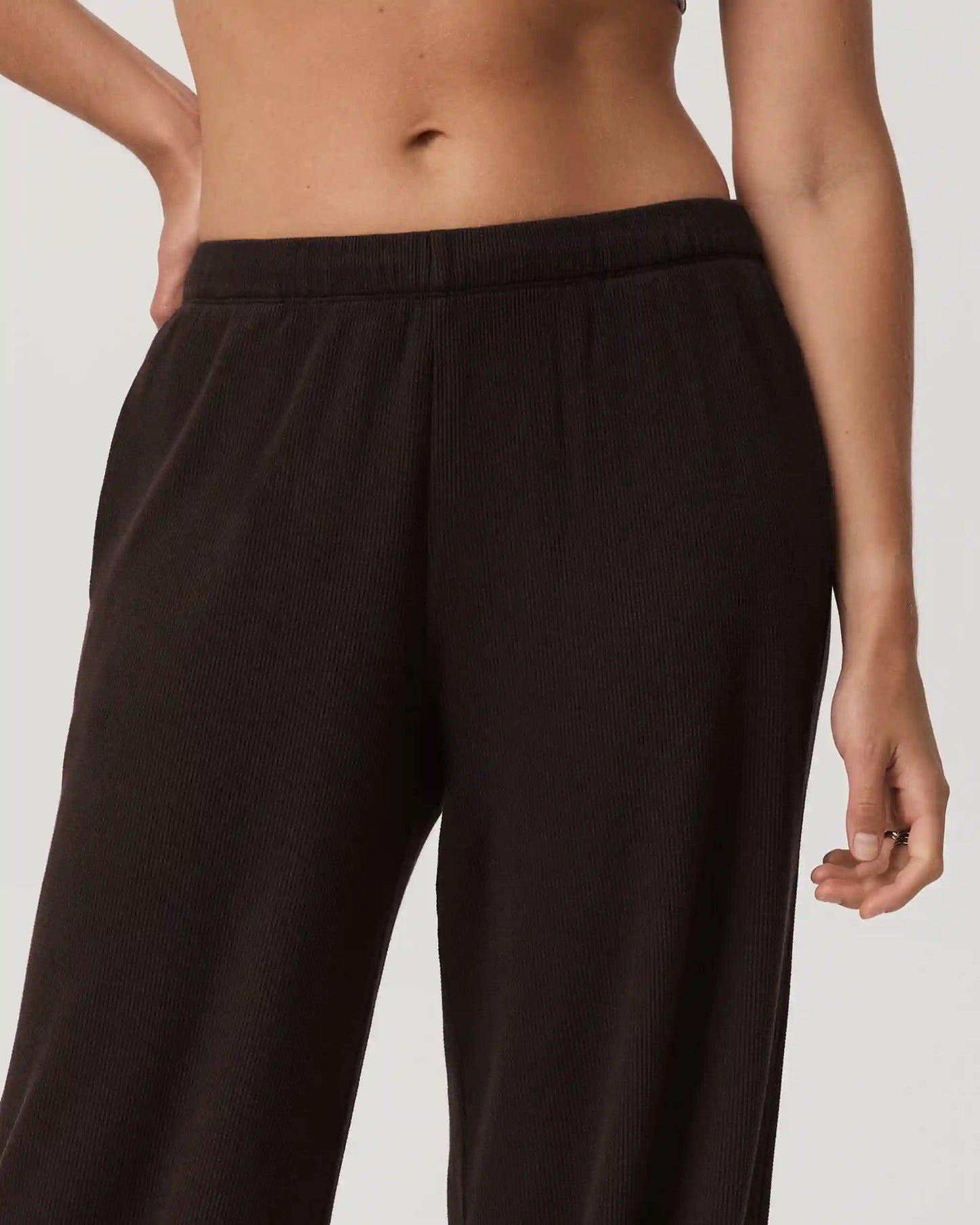 Waffle Wideleg Pant