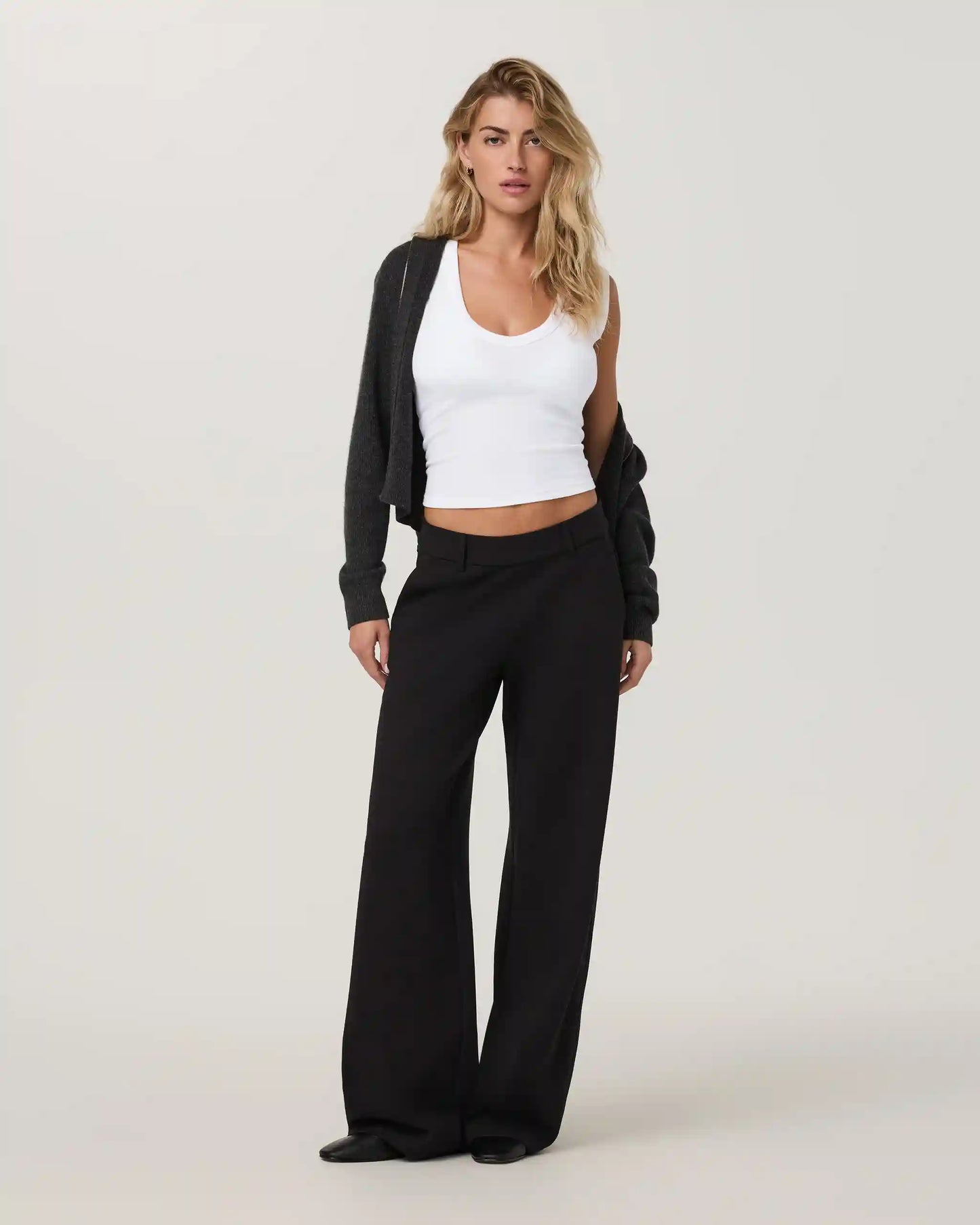 Émilie Cashmere Rib Double Zip