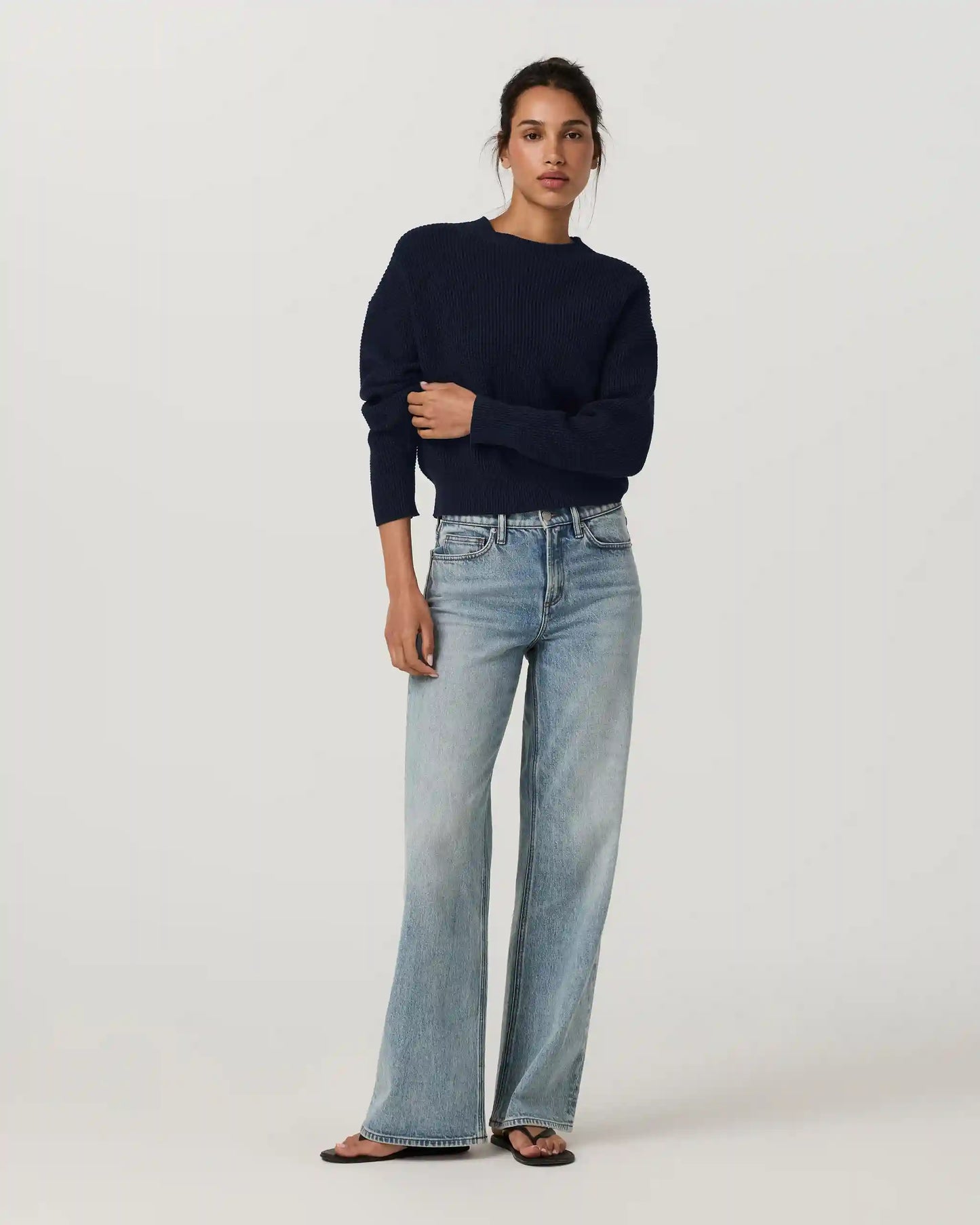 Cotton Waffle Sweater