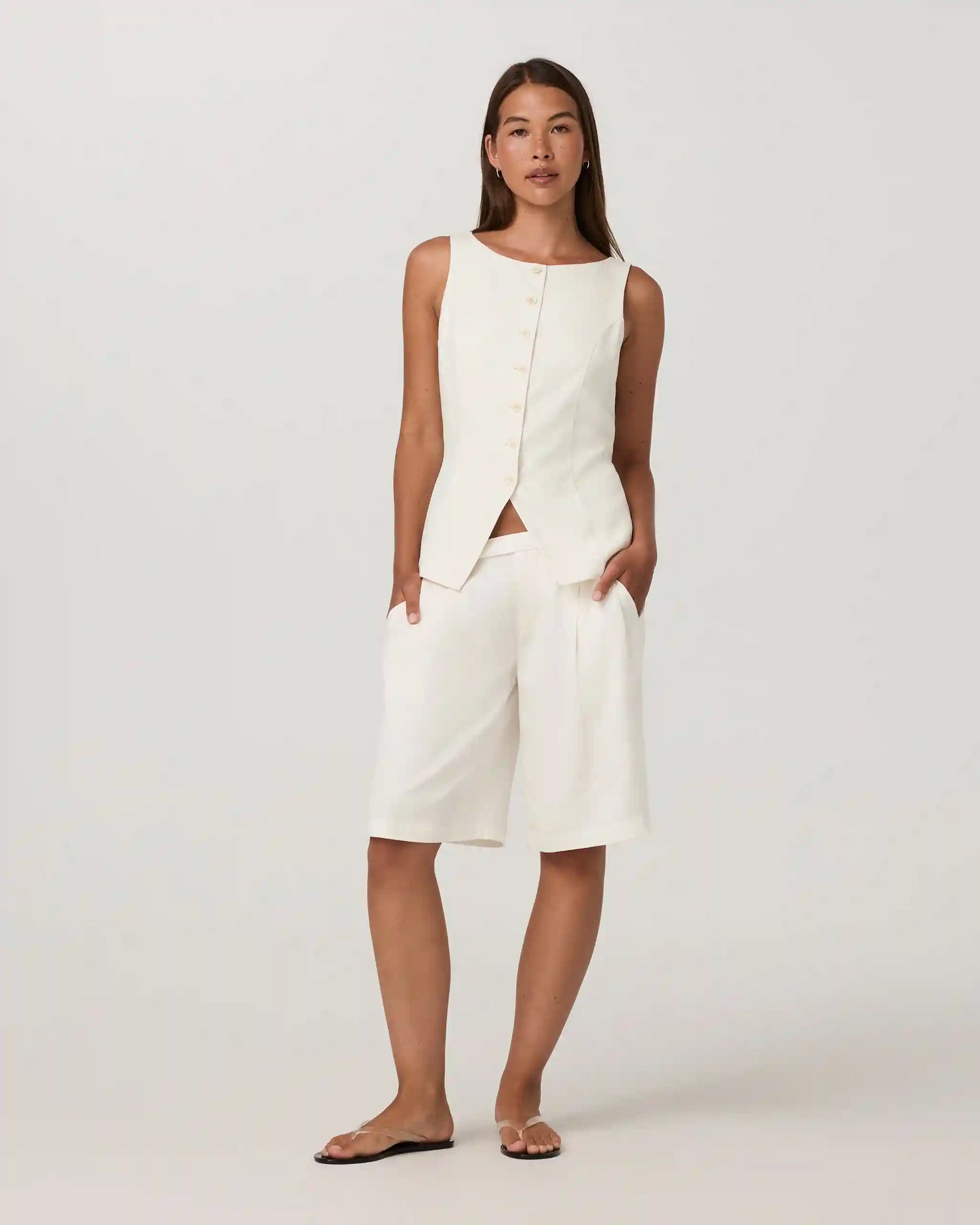 Trestles Twill Button Down Tank