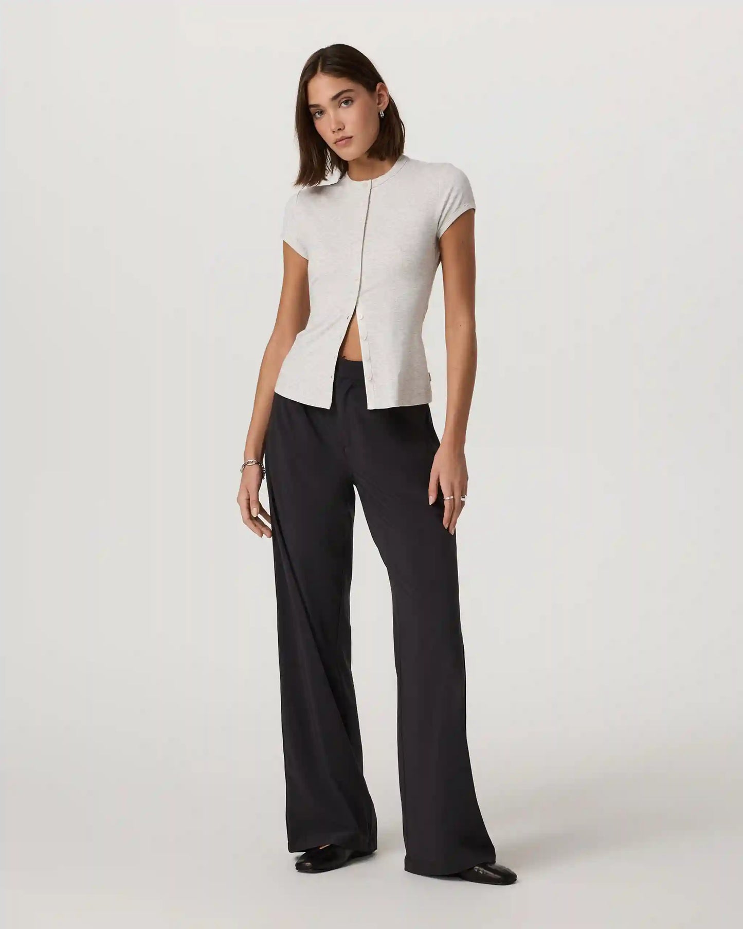 Short Sleeve Pose Button Up