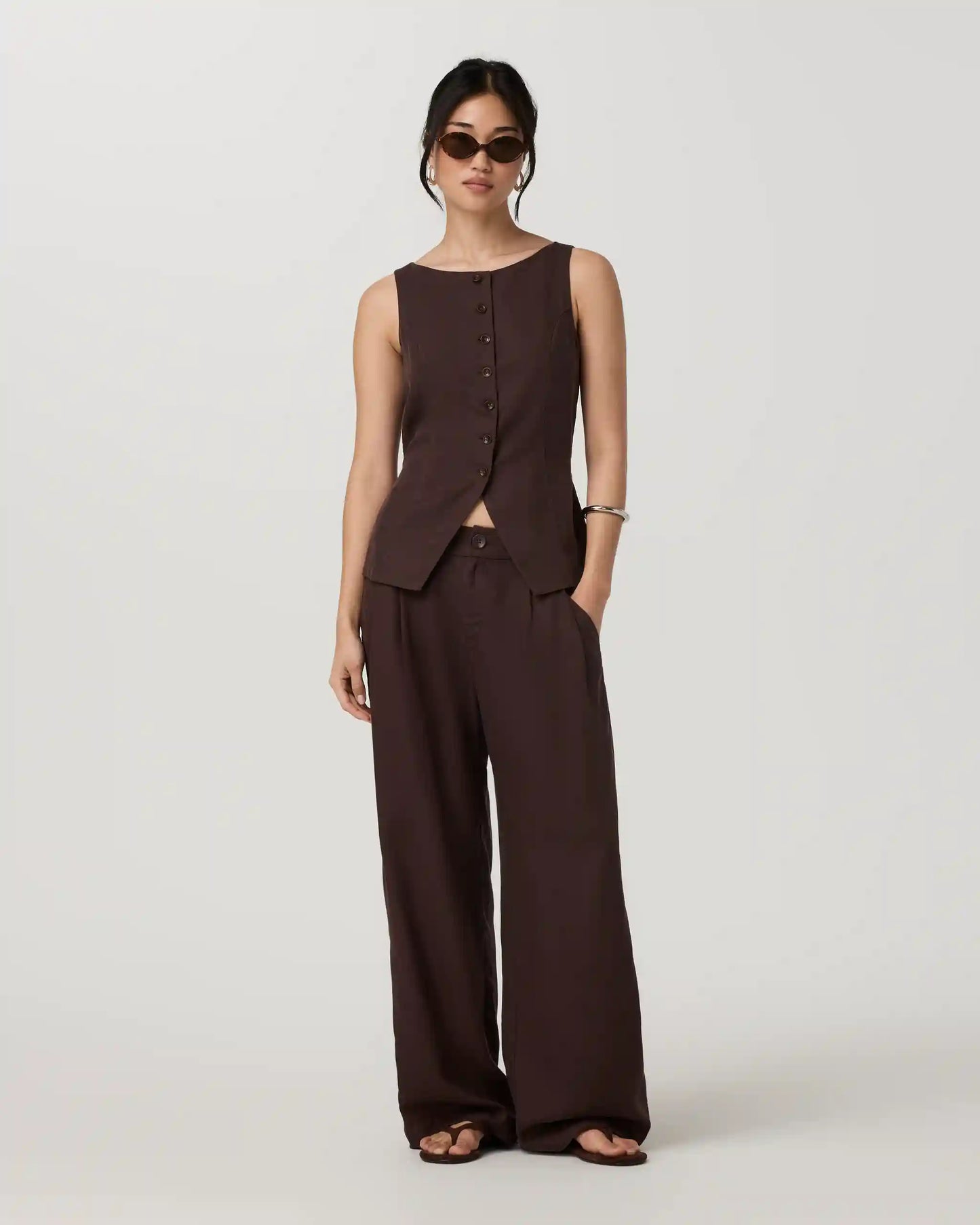 Trestles Twill Button Down Tank