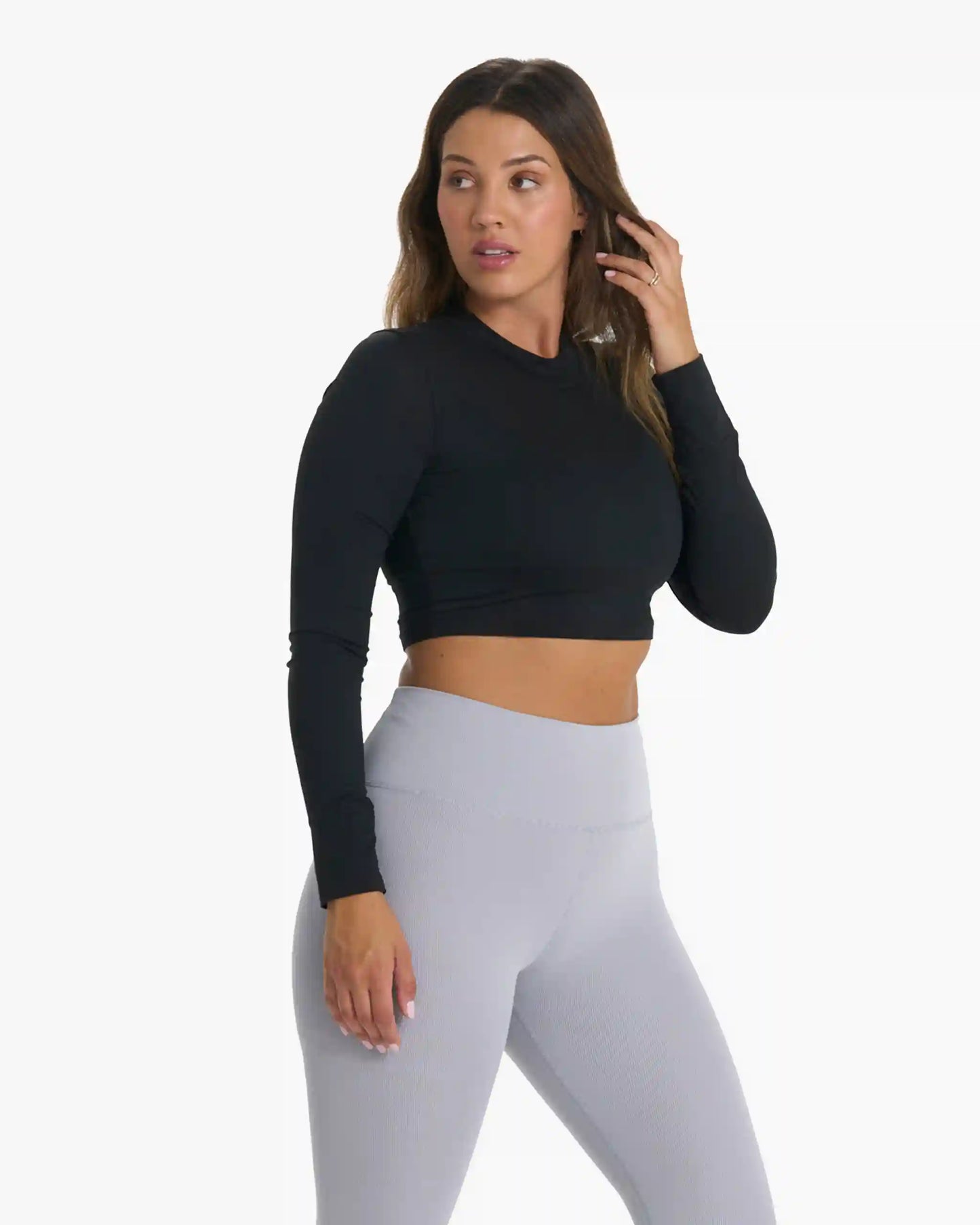 Long-Sleeve Lux Crop Tee