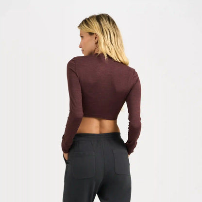 Long-Sleeve Lux Crop Tee