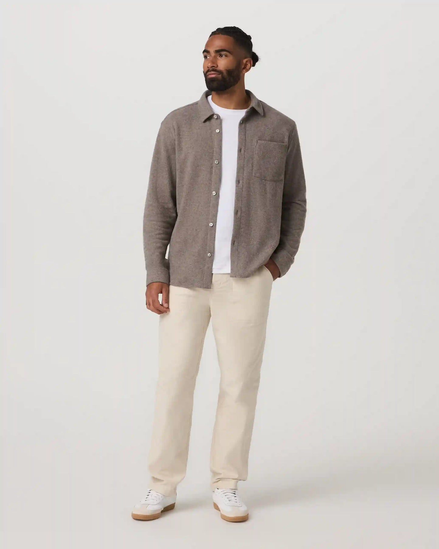 Long Sleeve Altitude Wool Button Down - Relaxed Fit