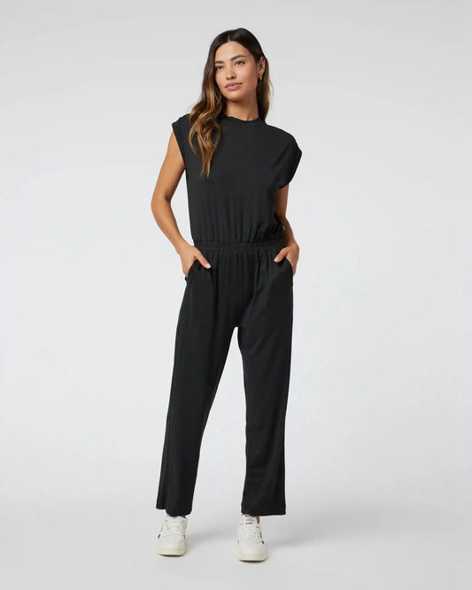 Short Sleeve Lux Crew Jumpsuit