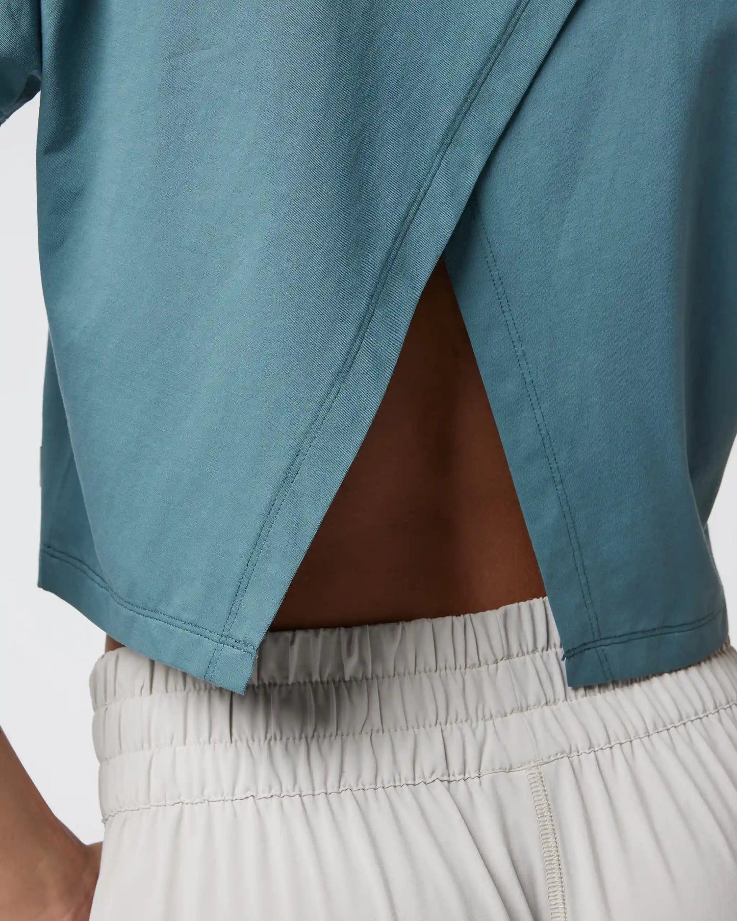 Short Sleeve Feather Cross Back