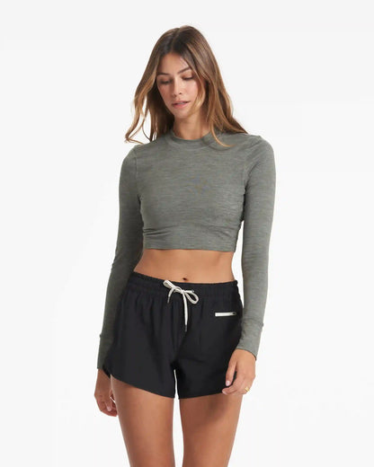 Long-Sleeve Lux Crop Tee