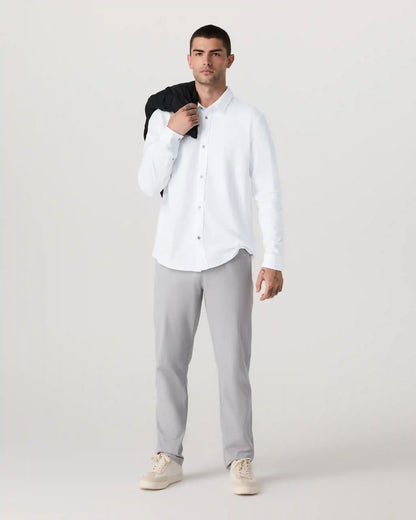 Long Sleeve Knit Oxford Button Down - Classic Fit