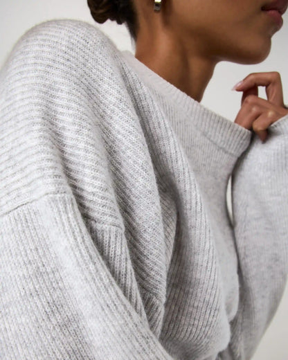 Émilie Cashmere Oversized Rib Crew