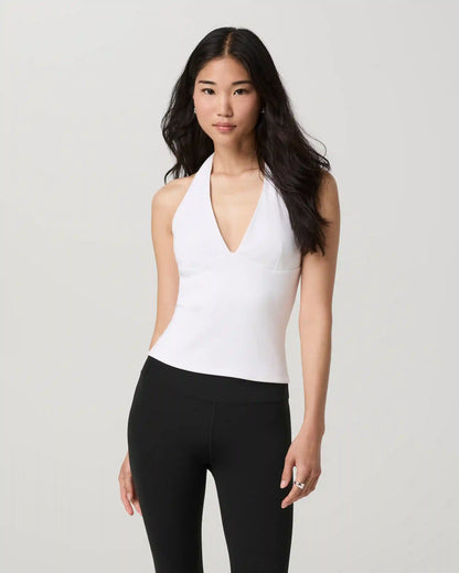 Everyday Cotton Stretch Plunge Halter