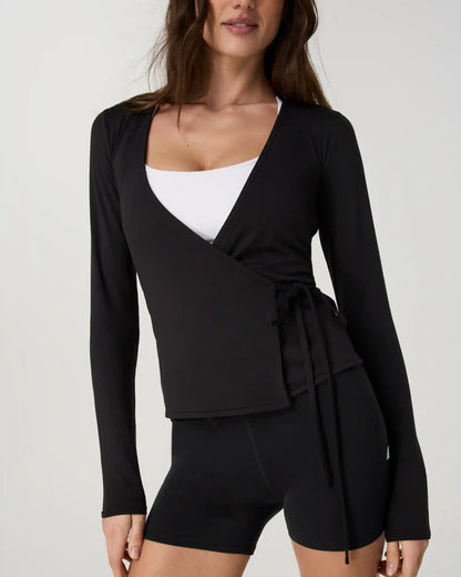 Long Sleeve Halo Wrap Top