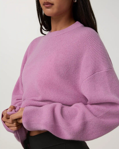 Émilie Cashmere Oversized Rib Crew