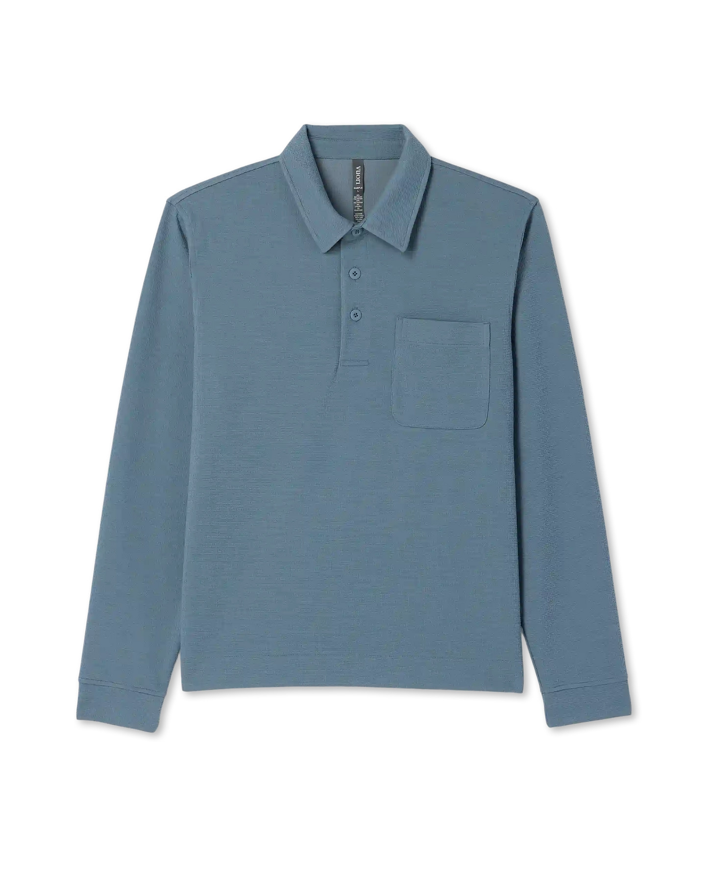 Long Sleeve Waffle Polo