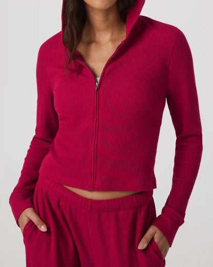 Waffle Full Zip Hoodie
