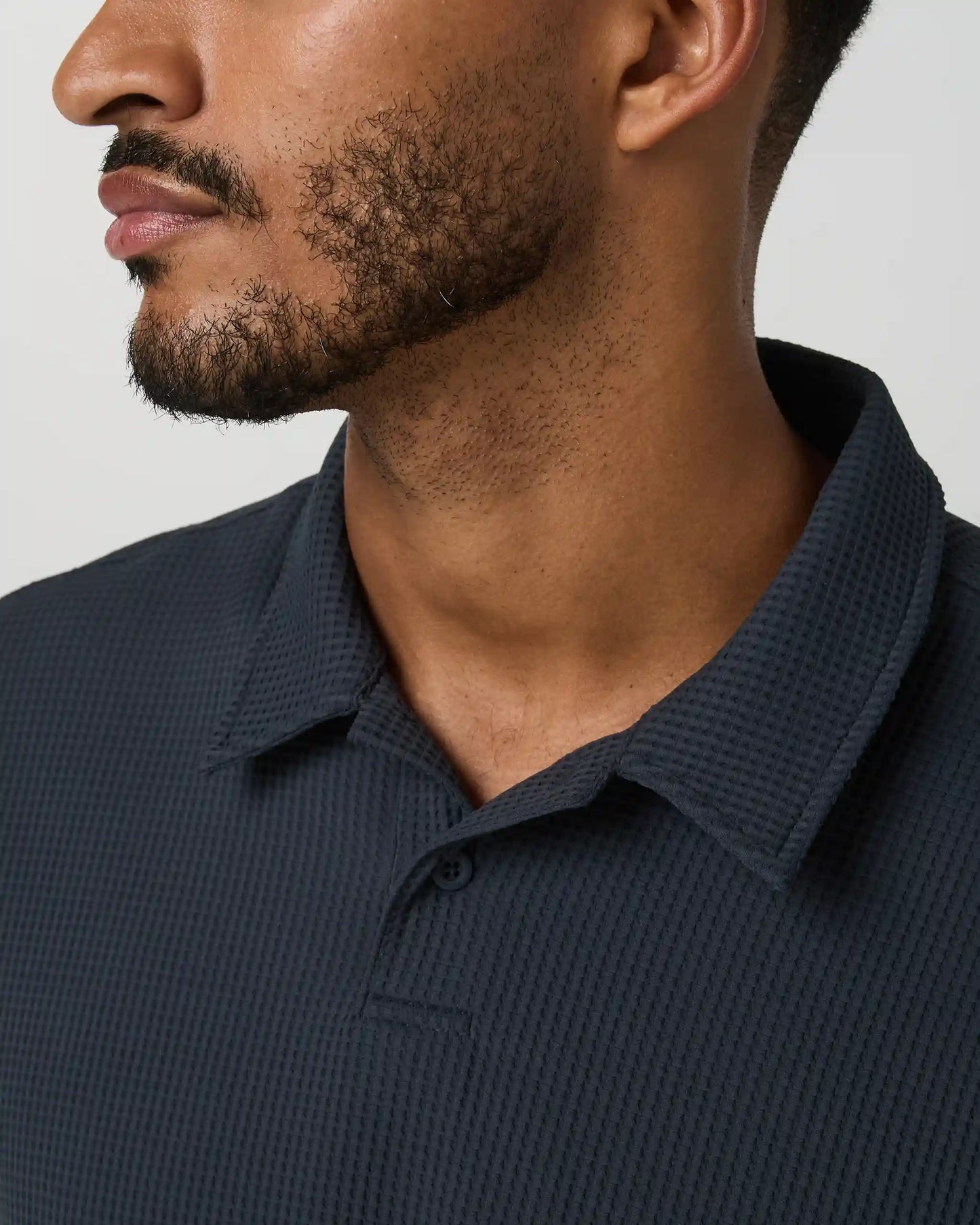 Short Sleeve Lightweight Tech Waffle Polo - Relaxed Fit