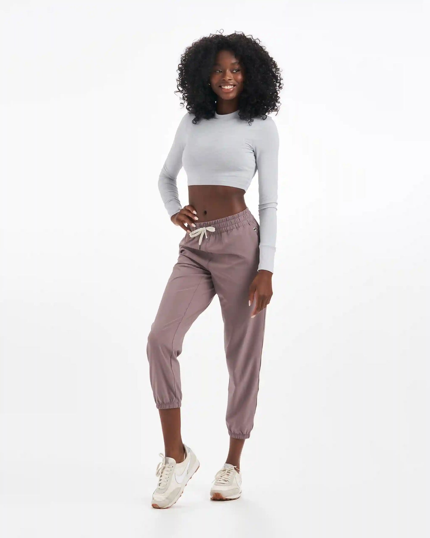 Long-Sleeve Lux Crop Tee