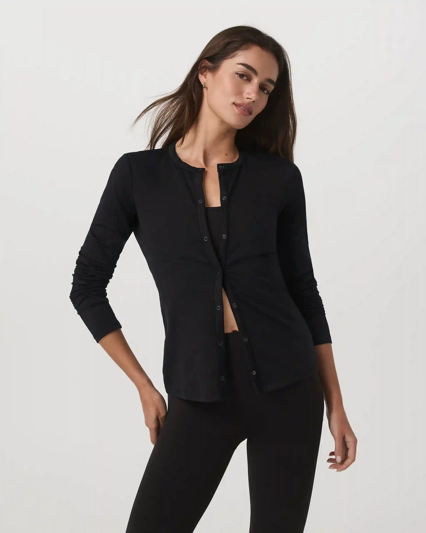 Long Sleeve Halo Snap Cardigan