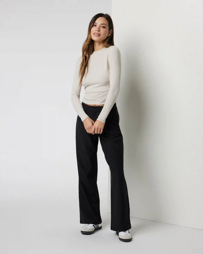 Long Sleeve Cove Mock Neck Top