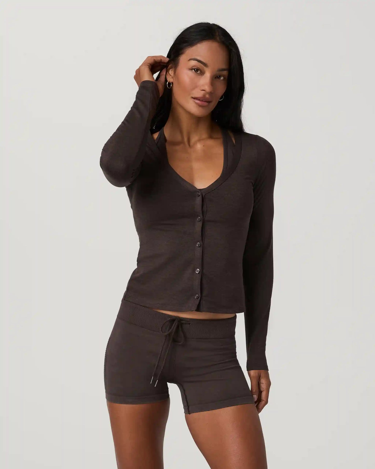 Long Sleeve Halo V-Neck Cardigan