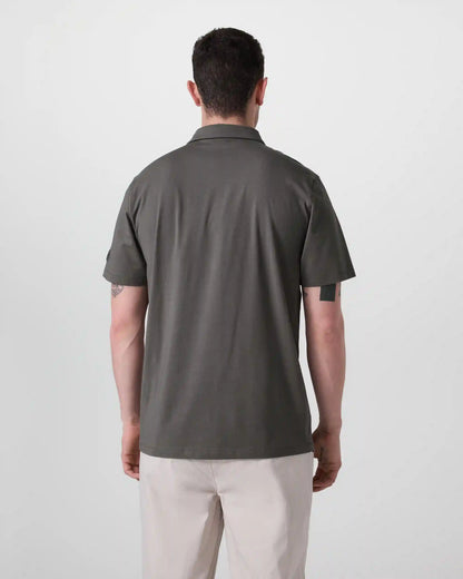 Short Sleeve Feather Polo