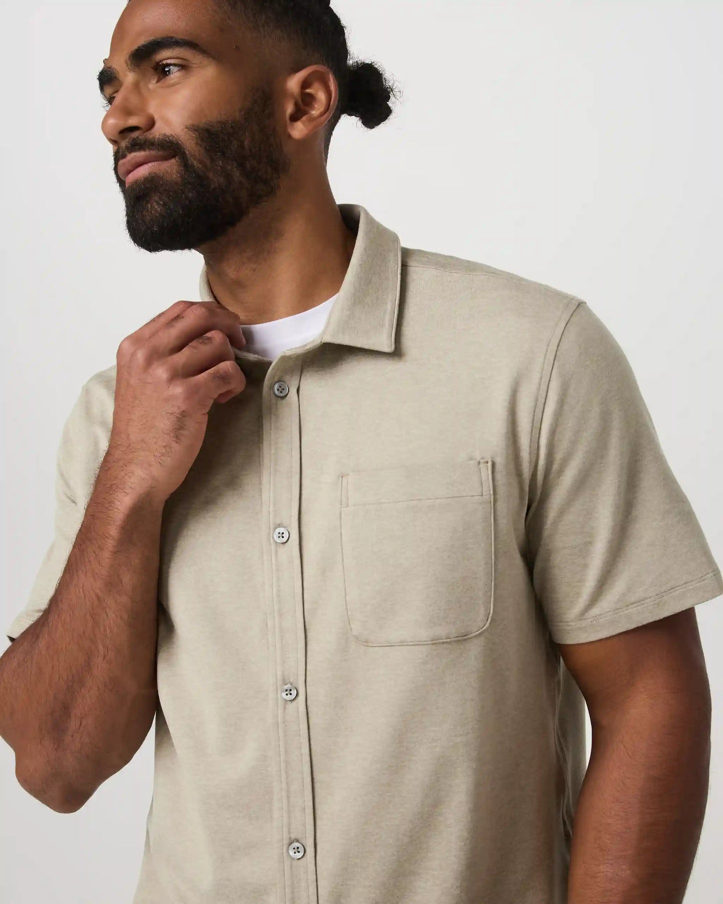 Short Sleeve Ponto Button Down Shirt