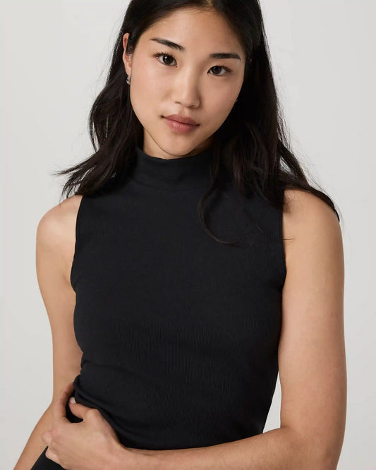 Cottony Rib Mock Neck Tank
