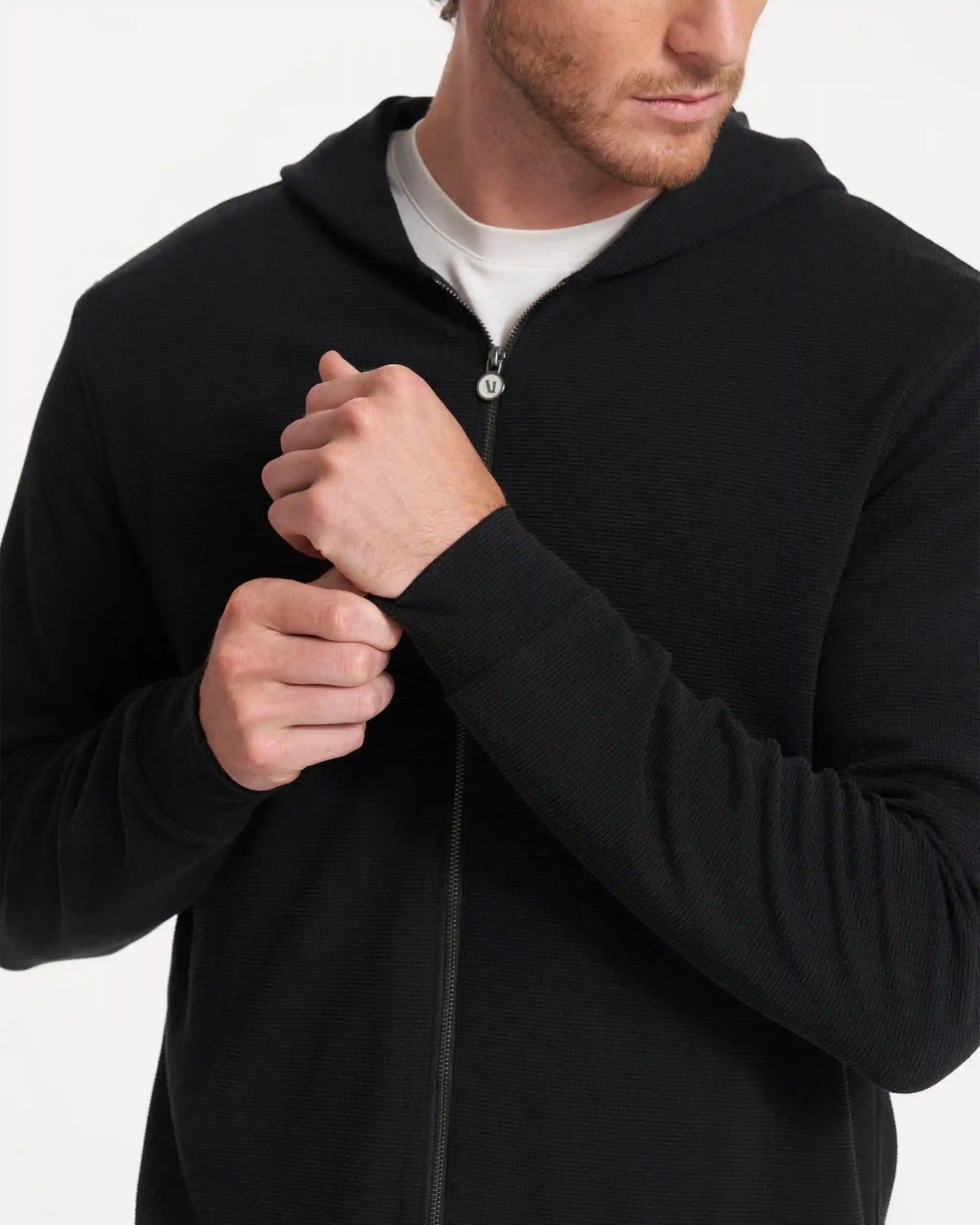 Performance Waffle Zip Hoodie