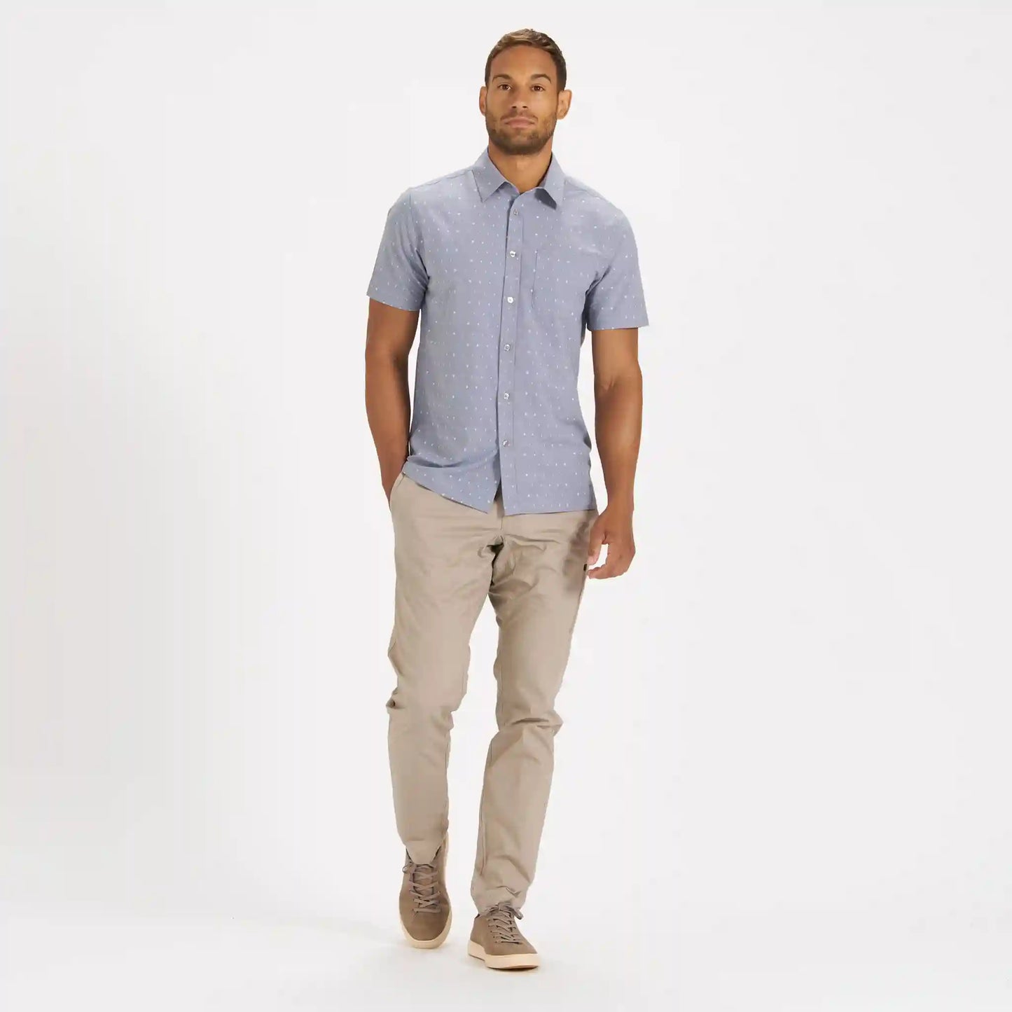 Short-Sleeve Bridge Button Down