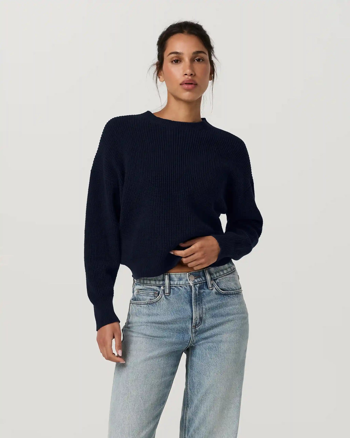 Cotton Waffle Sweater