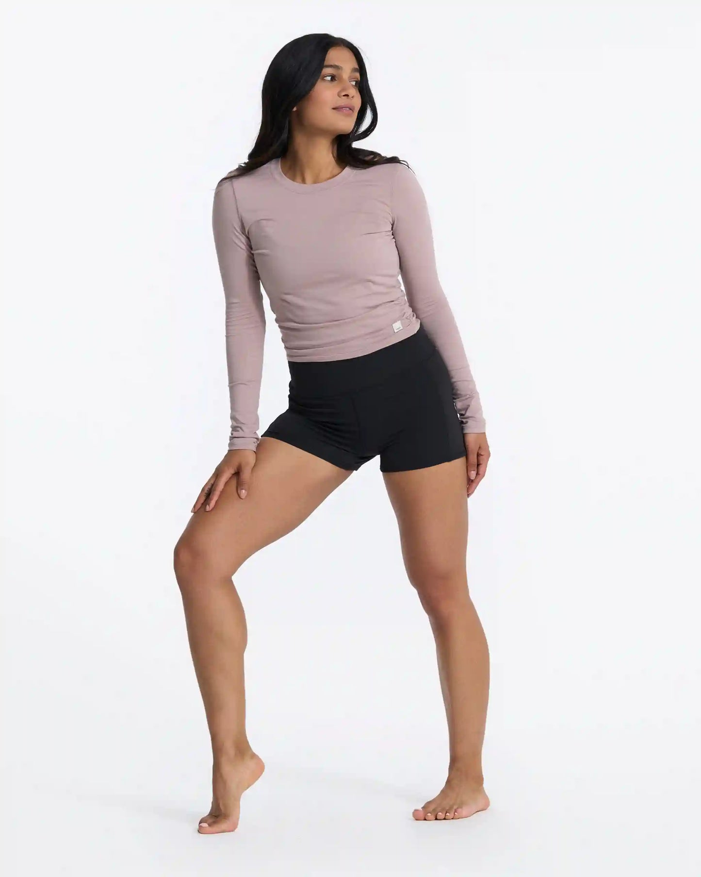 Long-Sleeve Coast Crop Crew