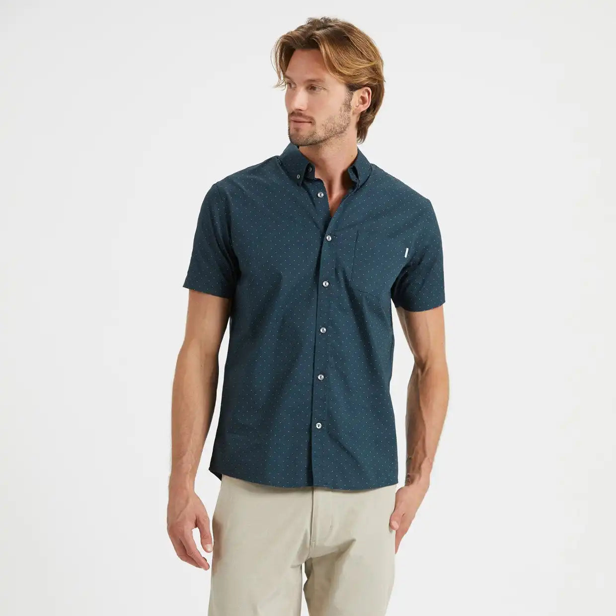 Crest Short-Sleeve Button-Down
