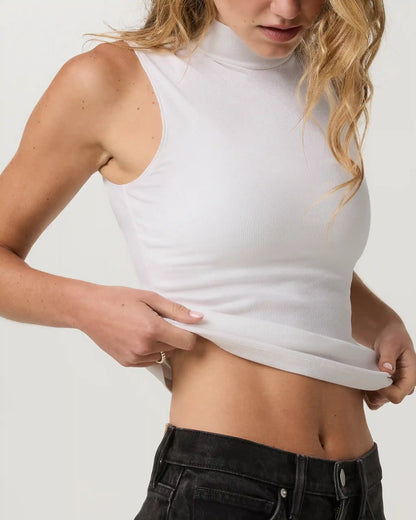 Cottony Rib Mock Neck Tank