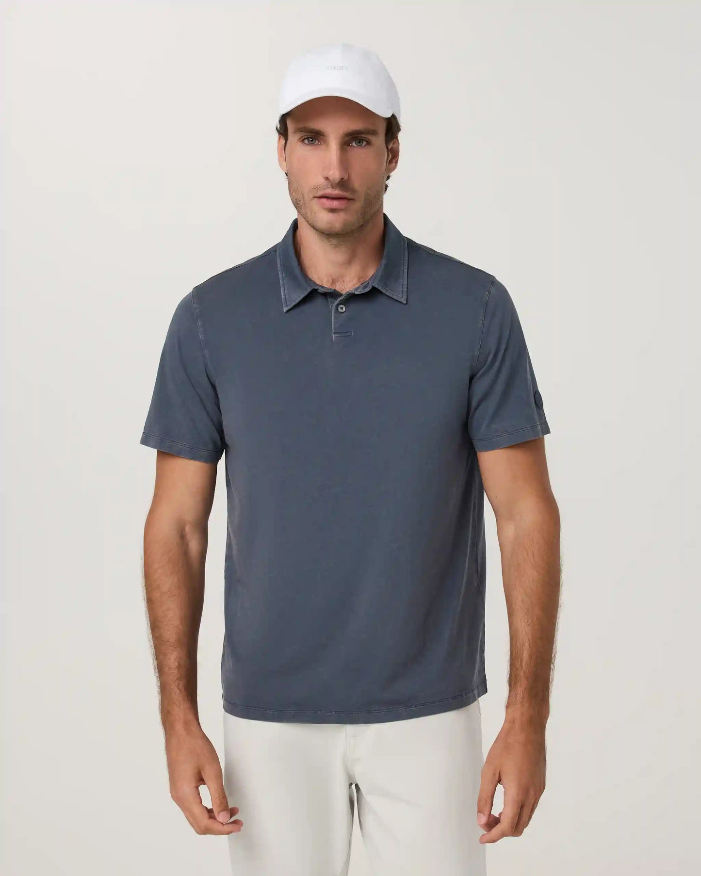 Short Sleeve Feather Polo