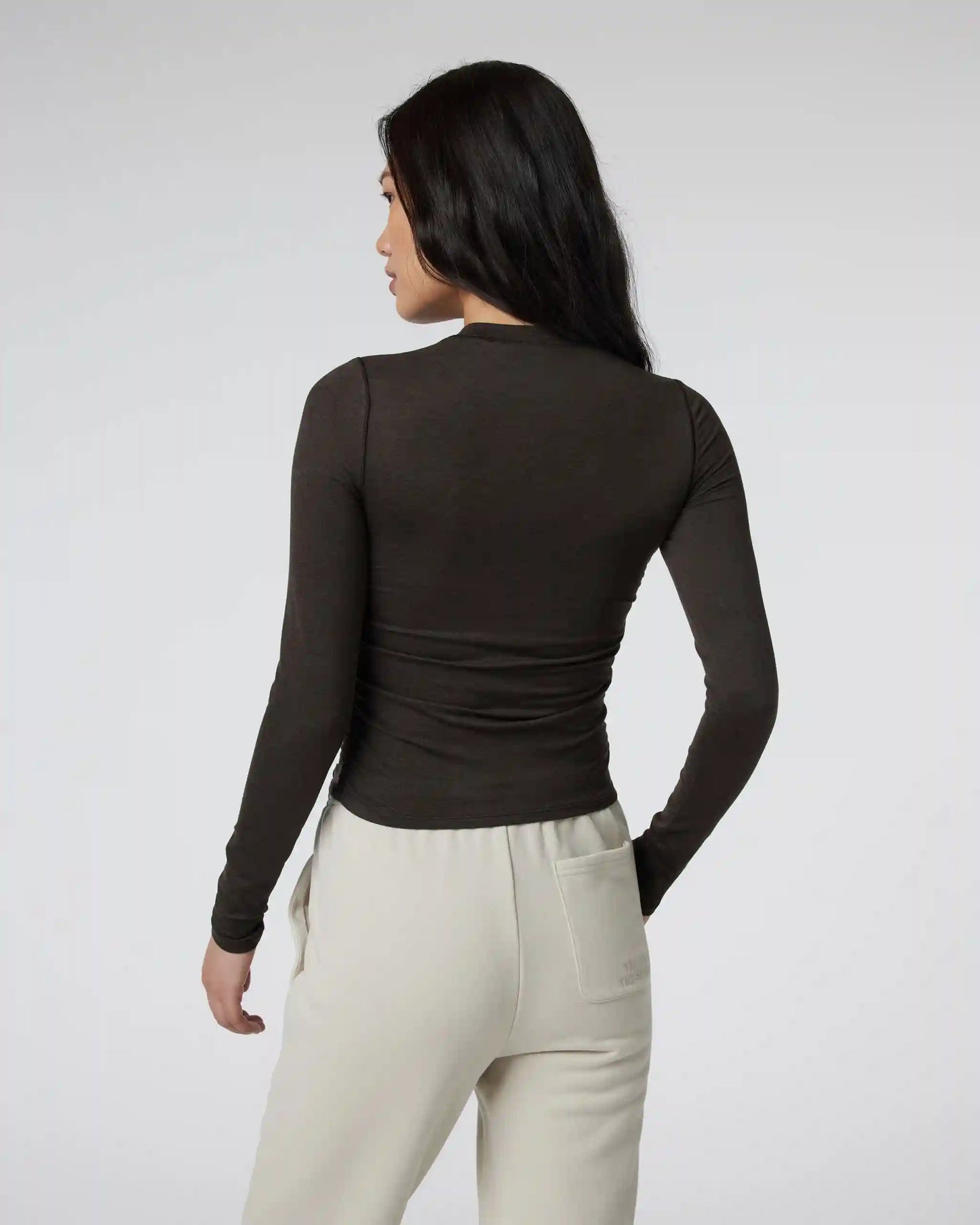 Long Sleeve Halo Ruched Tee