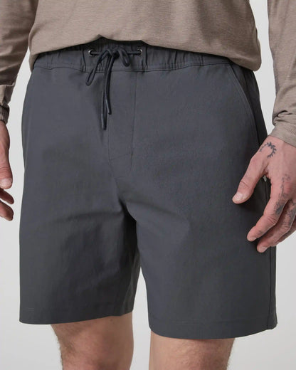 Cascade Crinkle Elastic Waist Short 8"