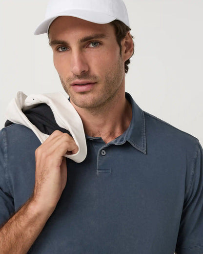 Short Sleeve Feather Polo