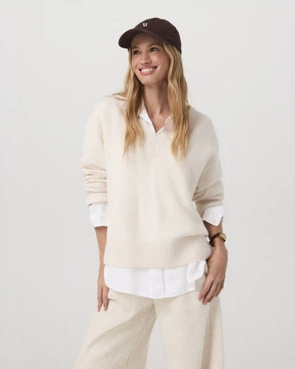 Émilie Cashmere Oversized V-Neck
