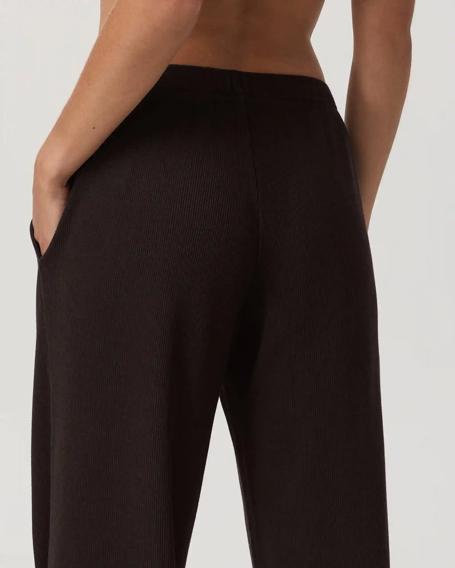 Waffle Wideleg Pant