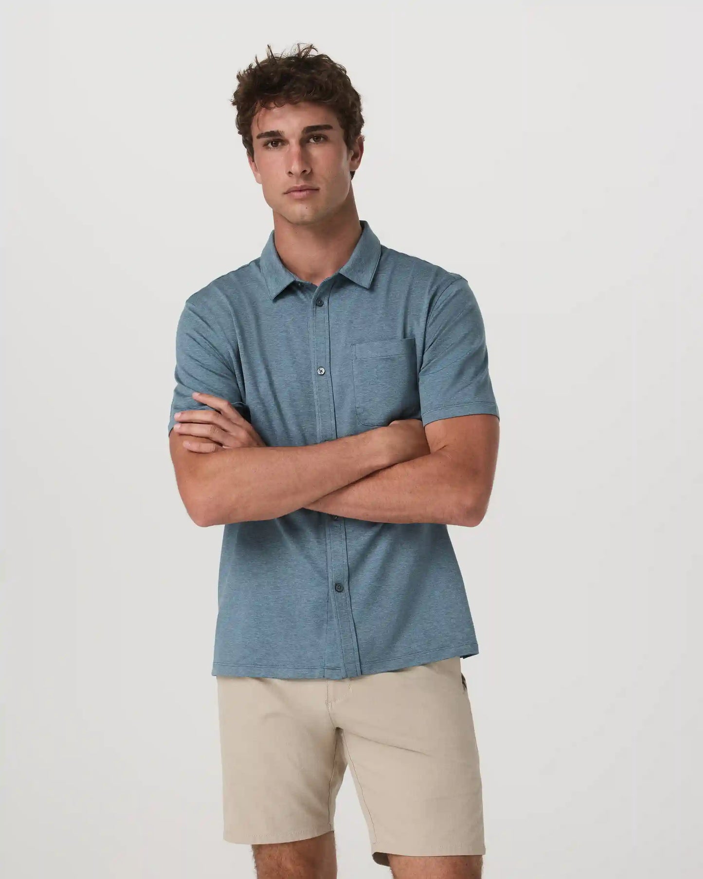 Short Sleeve Ponto Button Down Shirt
