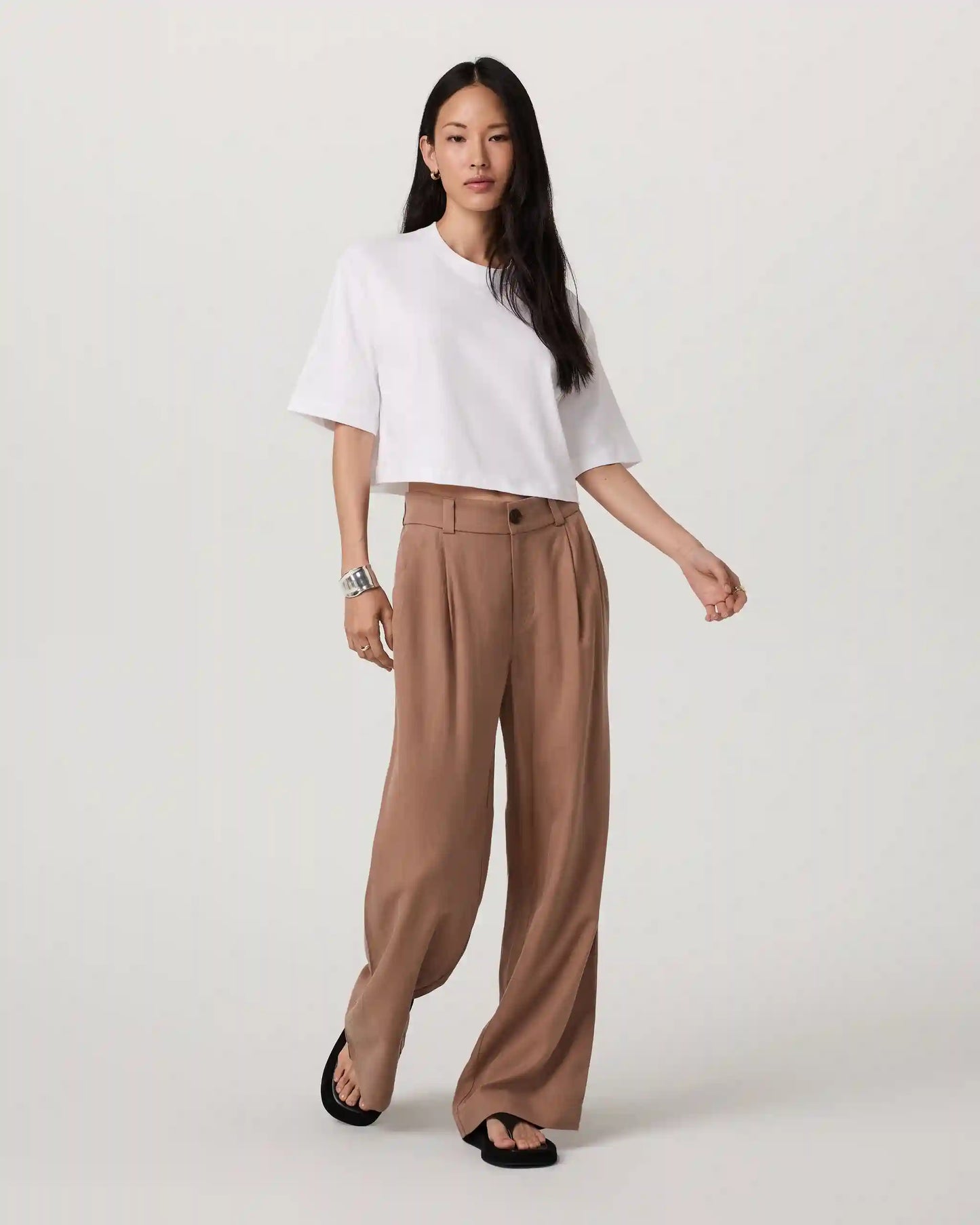 Short Sleeve Heavyweight Crop Cotton Tee