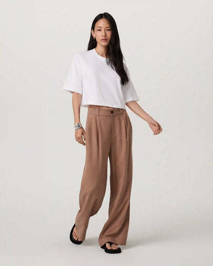 Short Sleeve Heavyweight Crop Cotton Tee
