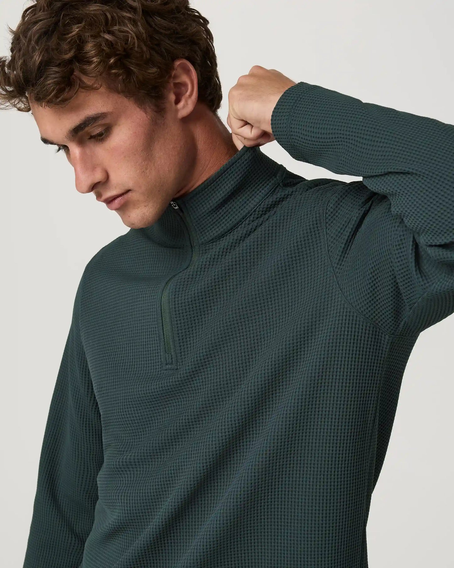 Lightweight Tech Waffle Quarter Zip