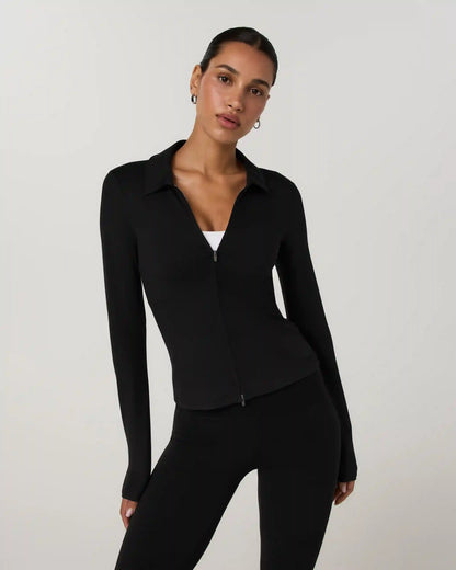 Long Sleeve Halo Double Zip Top