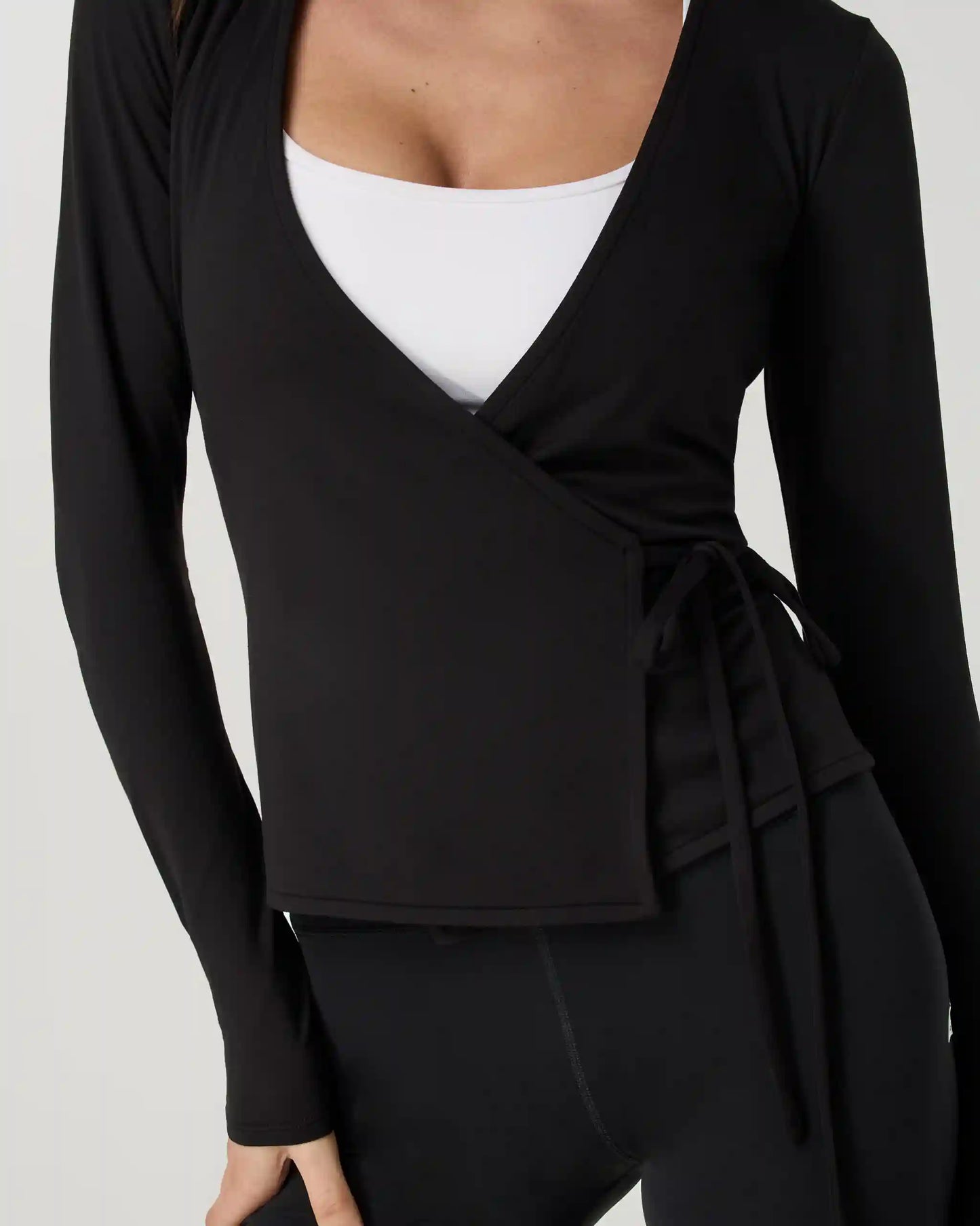 Long Sleeve Halo Wrap Top