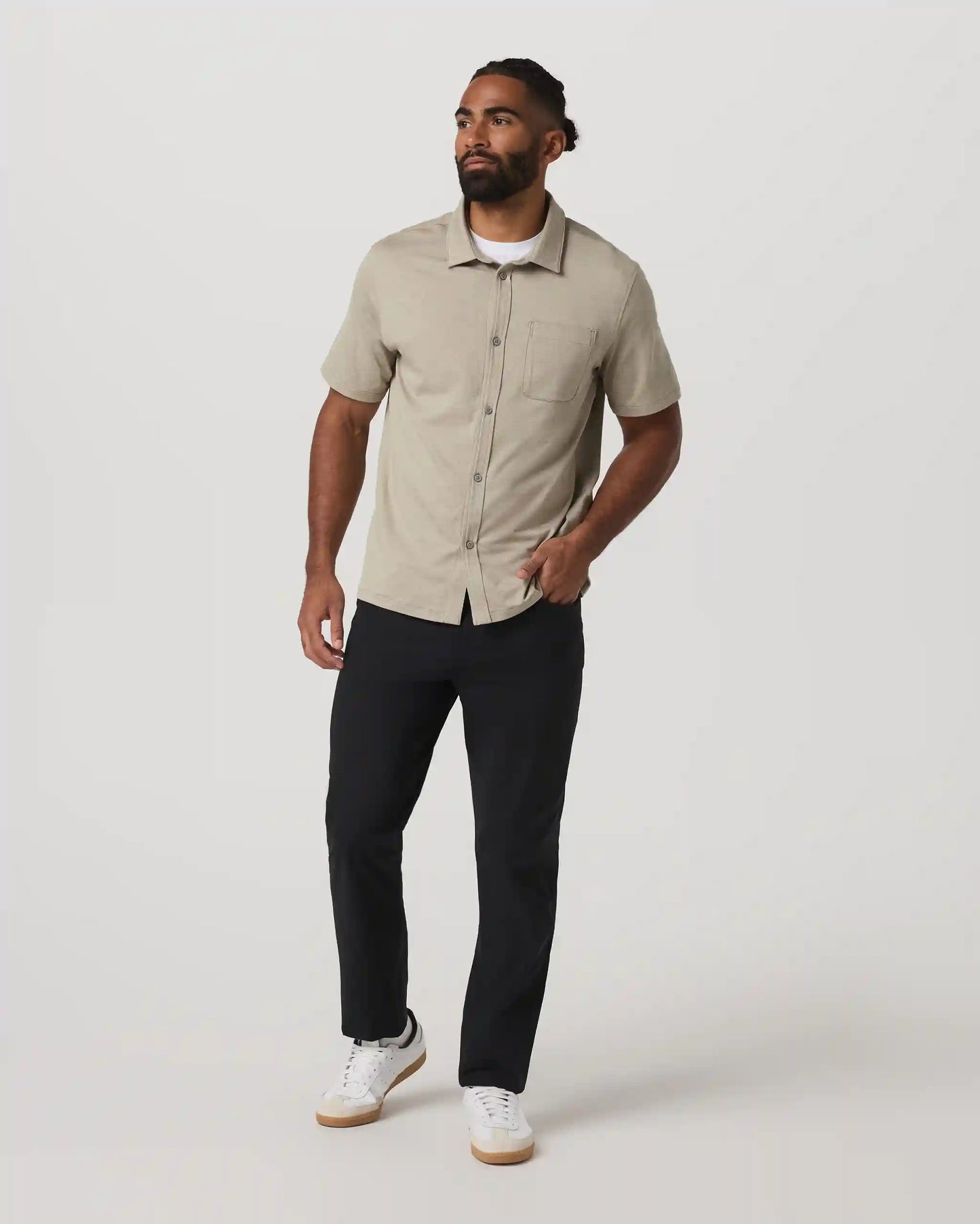 Short Sleeve Ponto Button Down Shirt